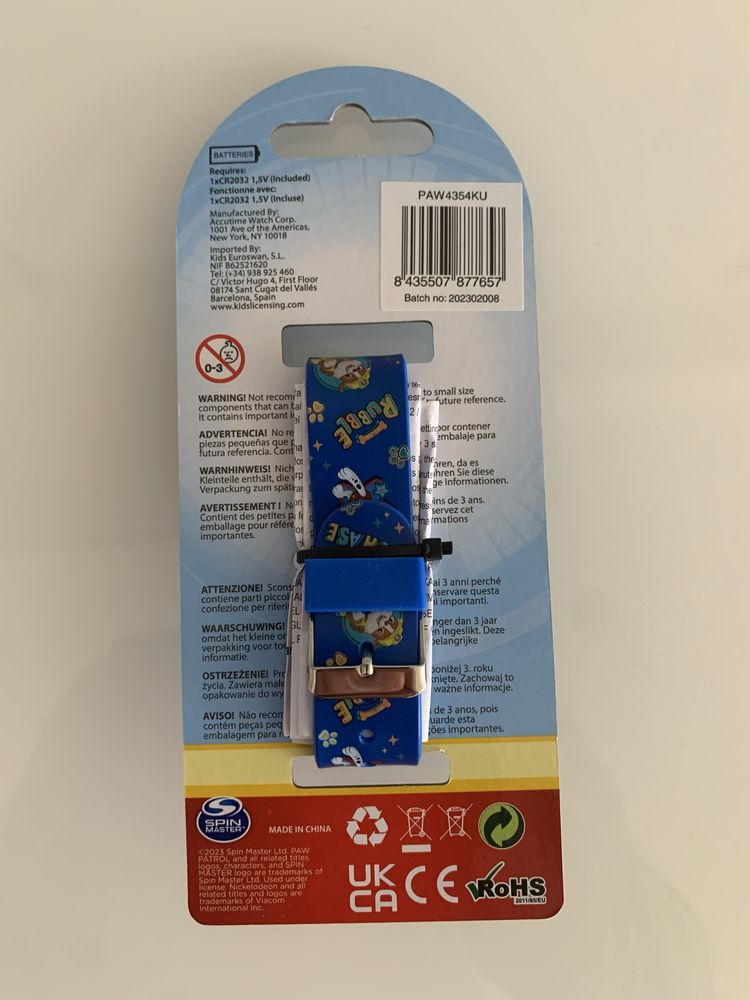 Relógio Led Criança - Patrulha Pata