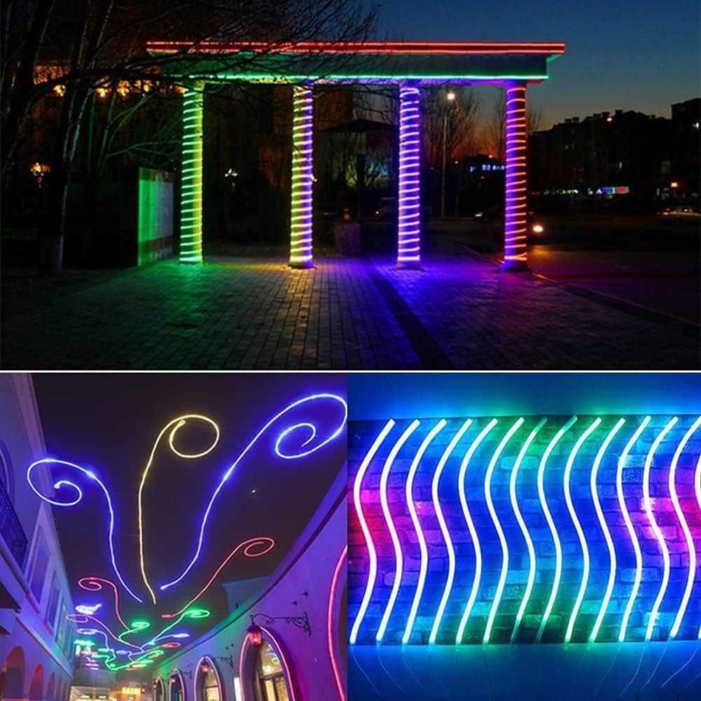 Taśma LED Pasek Neonowy 20m Pilot Aplikacja RGB Neon Wodoodporny