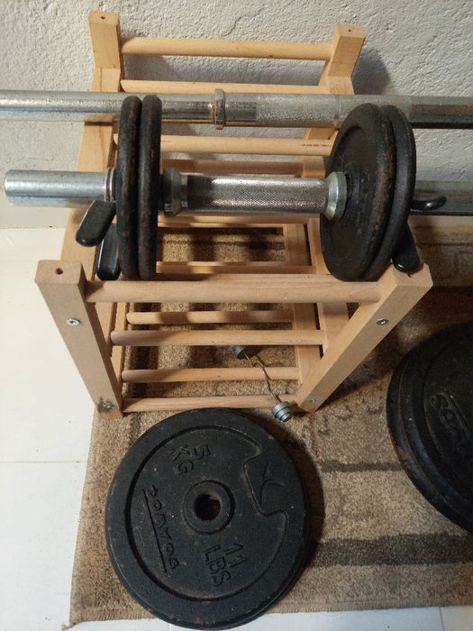 Vendo Pesos Barra Musculação