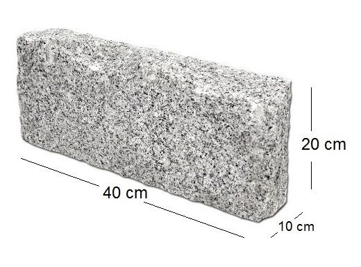 Kamień murowy z granitu KRAWĘŻNIK kostka granitowa