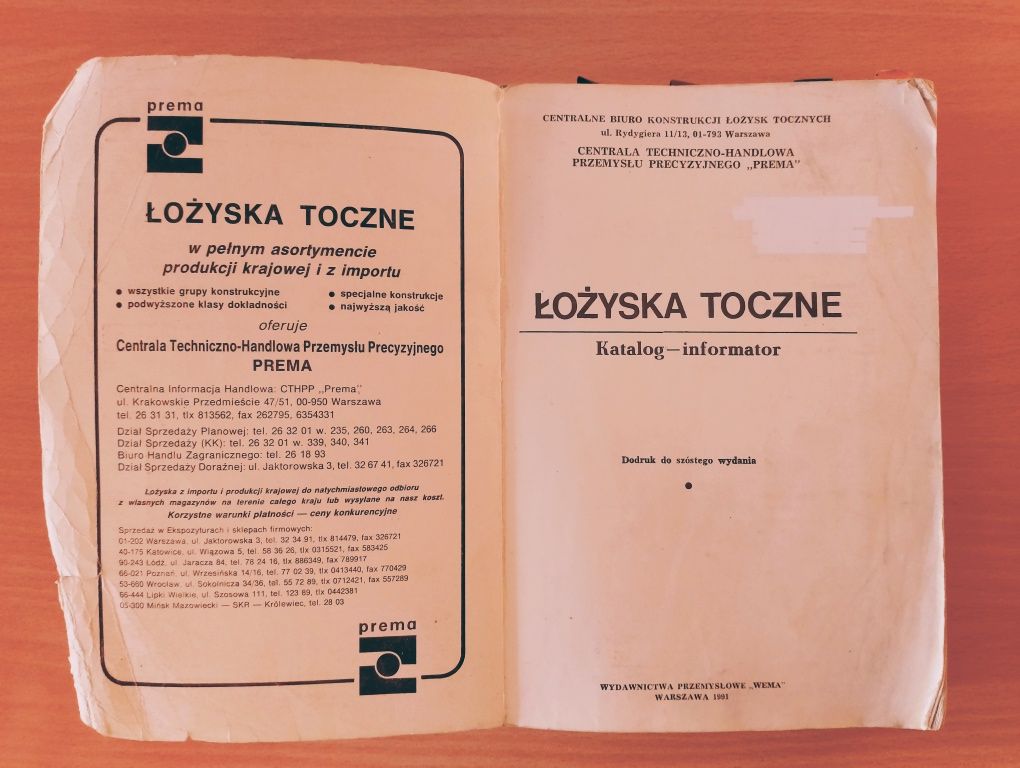 KATALOG "Łożyska toczne", informator, rolnictwo