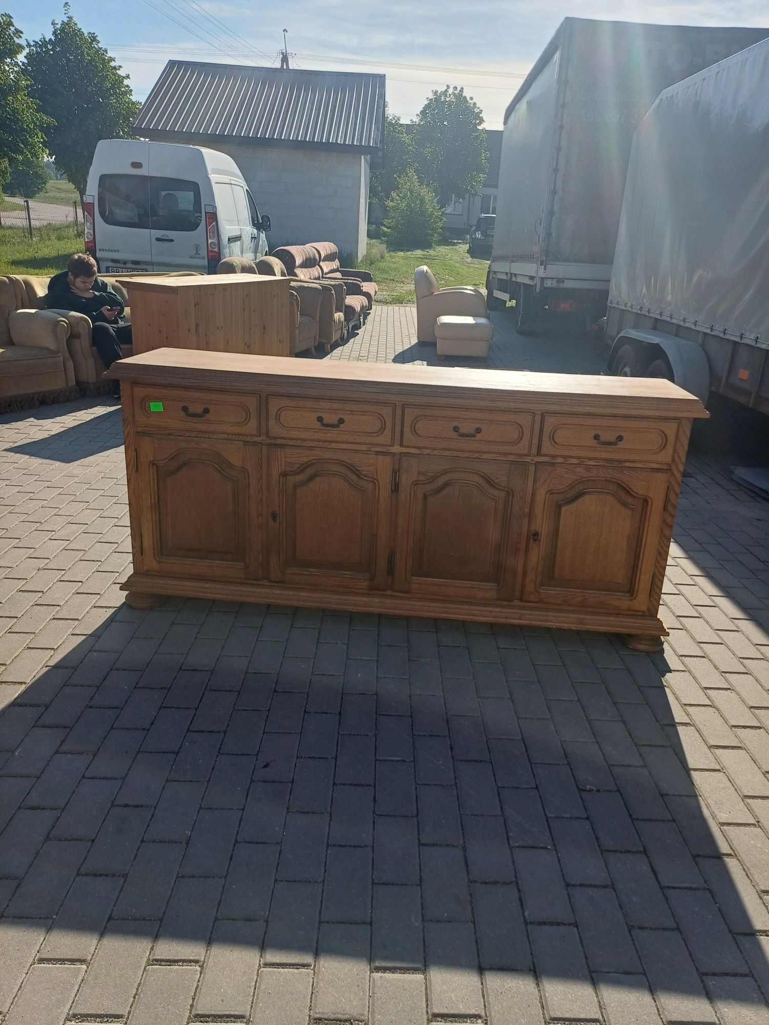 Duża komoda dębowa