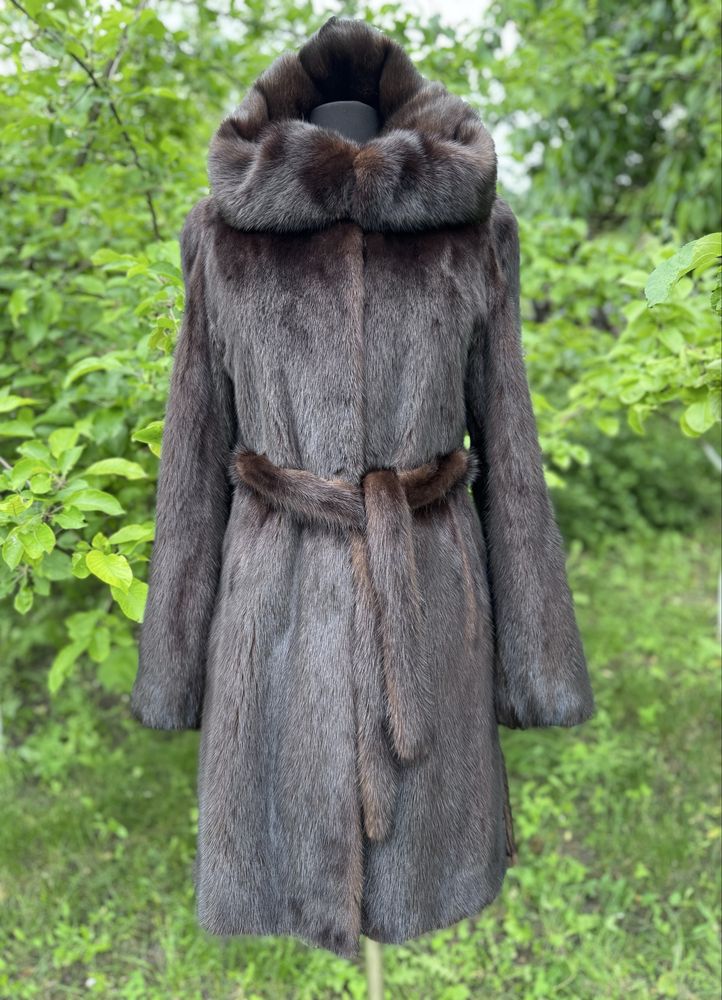Норкова шуба, модель халат.Норка Греція, Pelliccia Fur.