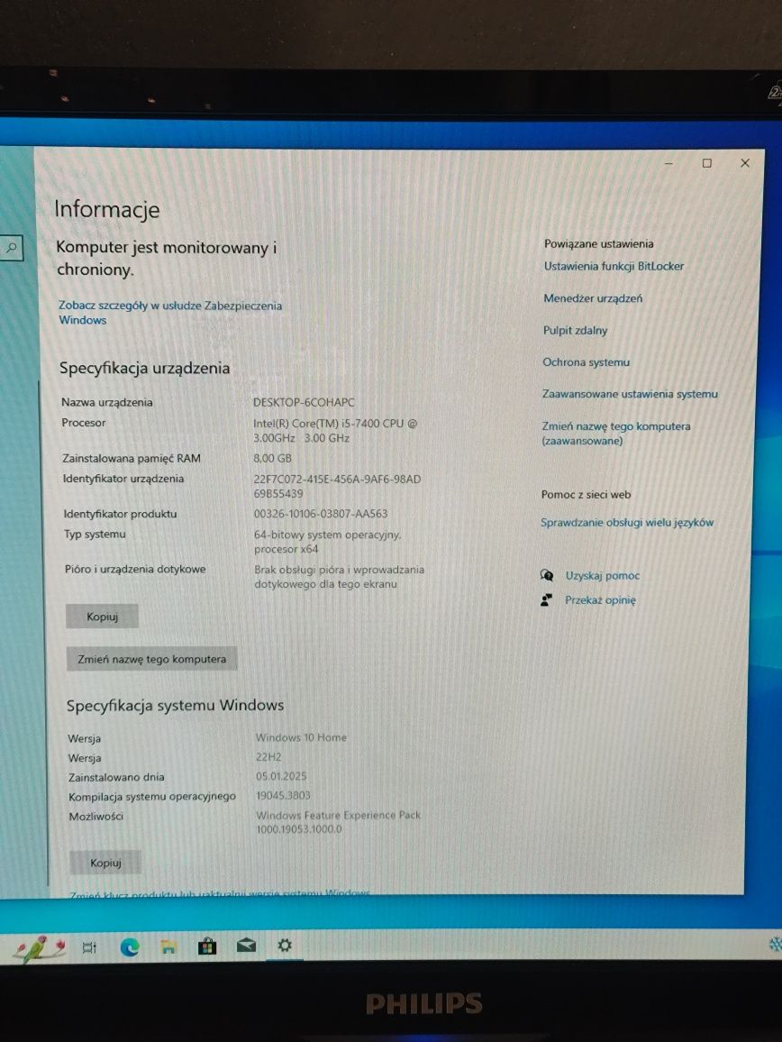 Komputer Asus Gamer + monitor 22" + klawiatura