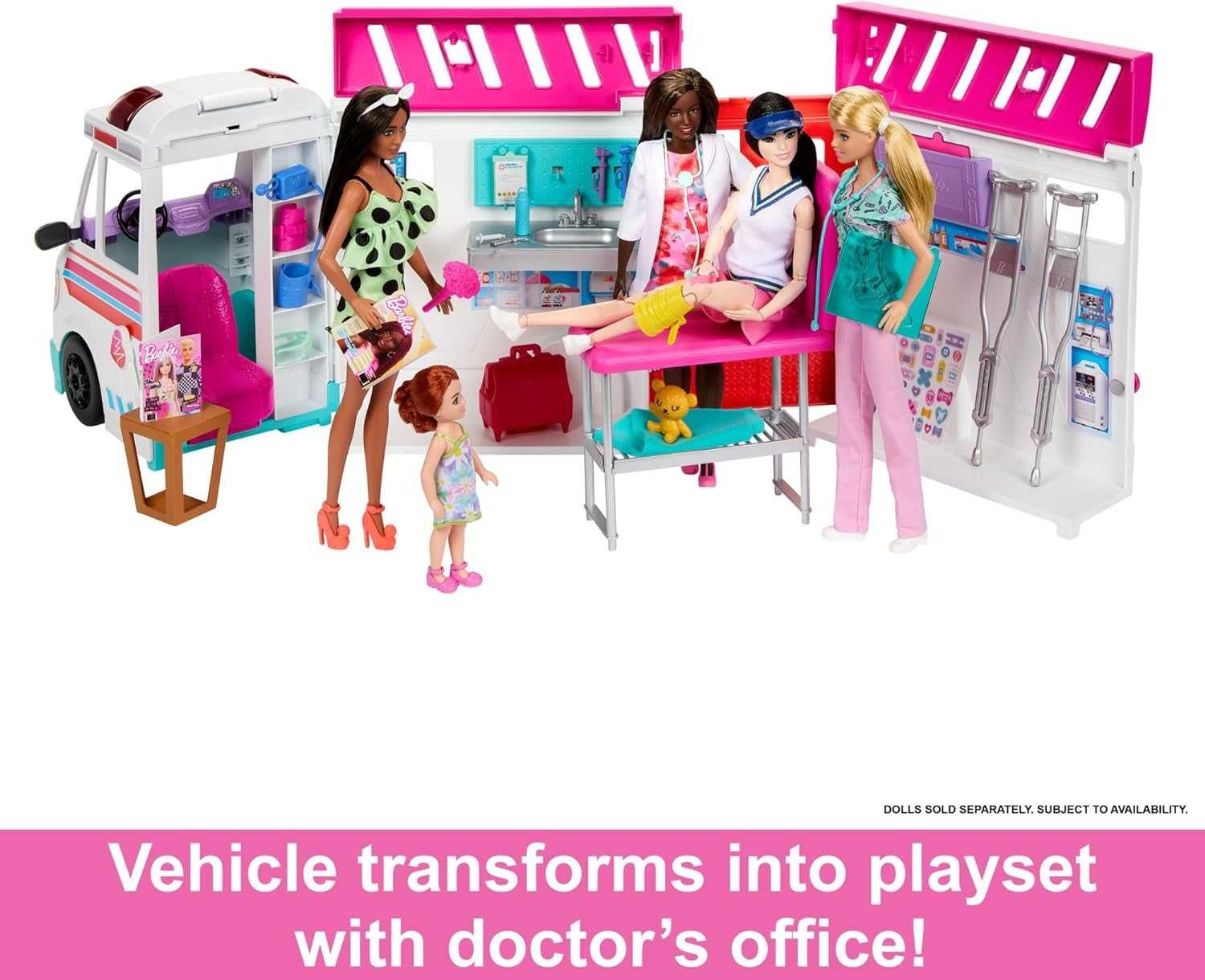 Ігровий набір Barbie Рятувальний центр HKT79 Игровой набор Барби авто