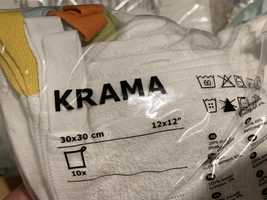 Ikea Krama ręczniki ręcznik x10 szt do przedszkola 30x30 cm nowe