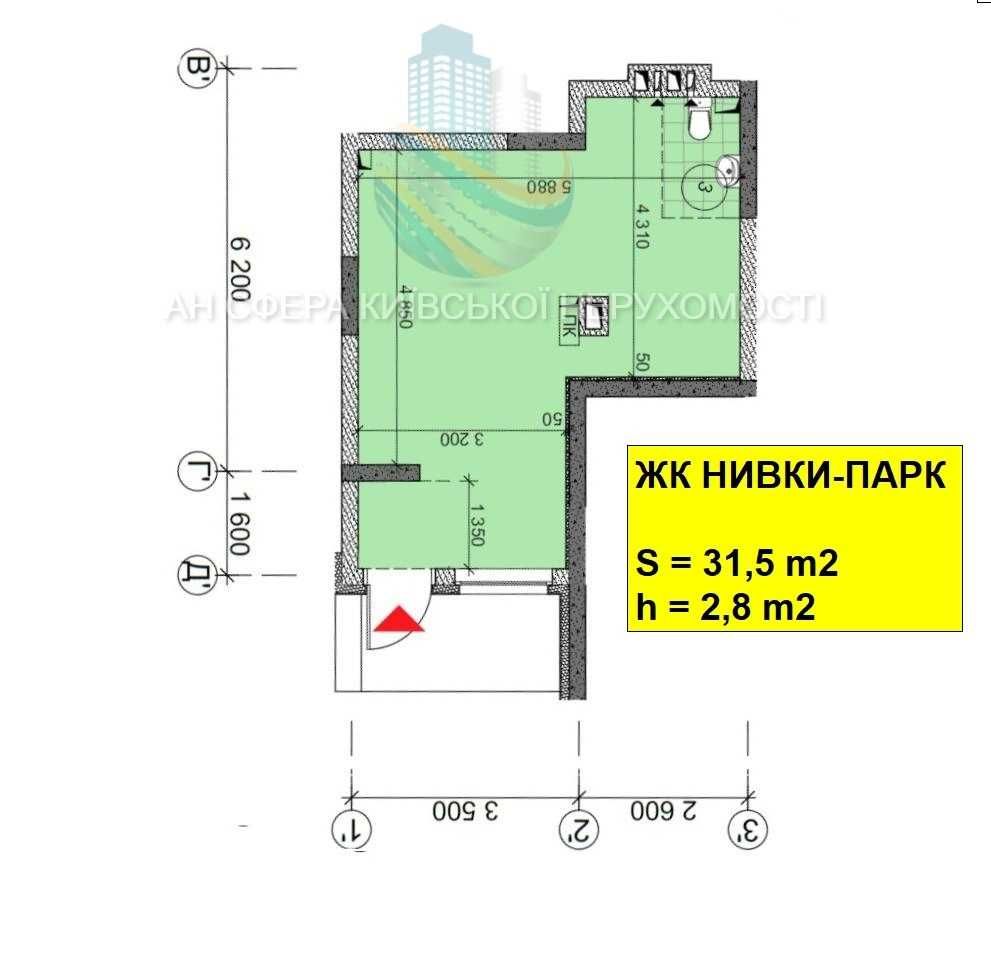 31м2 - Ексклюзив! По центру Сільпо!, ЖК Нивки-Парк, метро Нивки