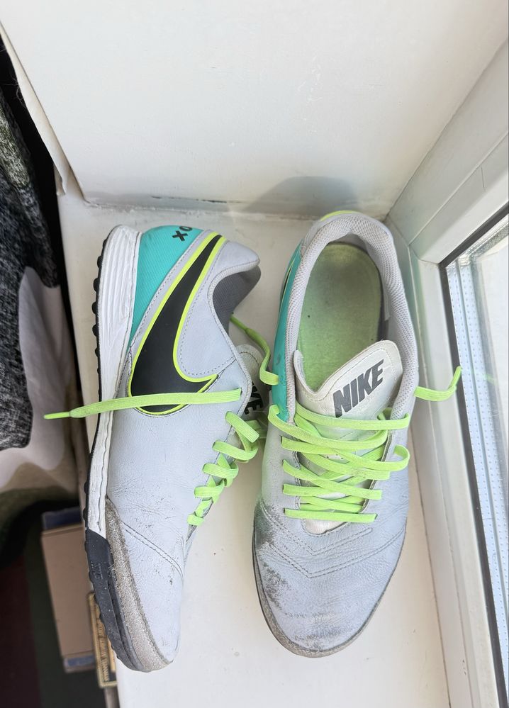 Сороконожки Nike Tiempo Mystic V TF Grey 44 размер