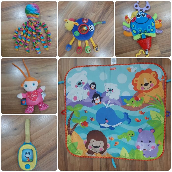 Lote 6 brinquedos para bebé