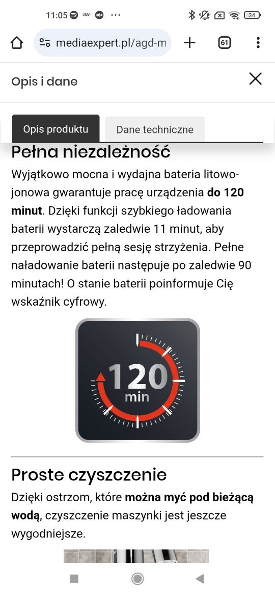 Rowenta Formula 1 Trymer golarka maszynka do wlosow brody