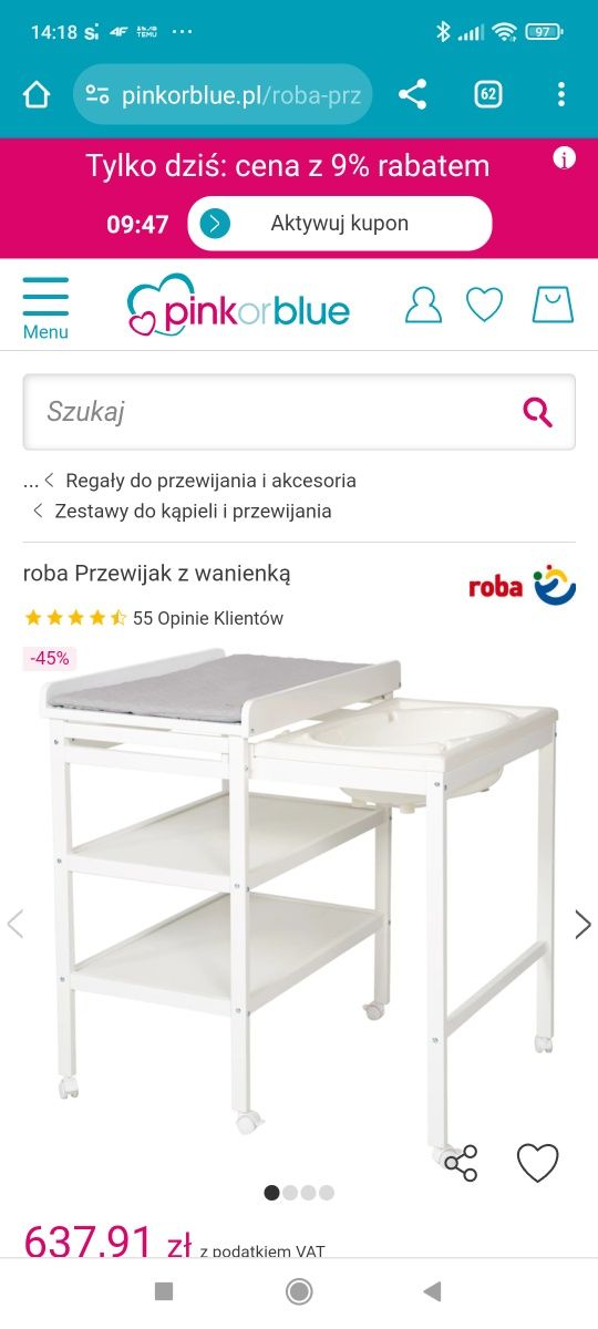 Przewijak z wanienka Roba