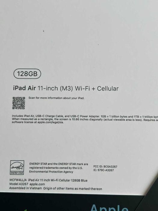 ipad Air 11 2025 128gb wifi+Cellular M3 New планшет айпад 2025 новий