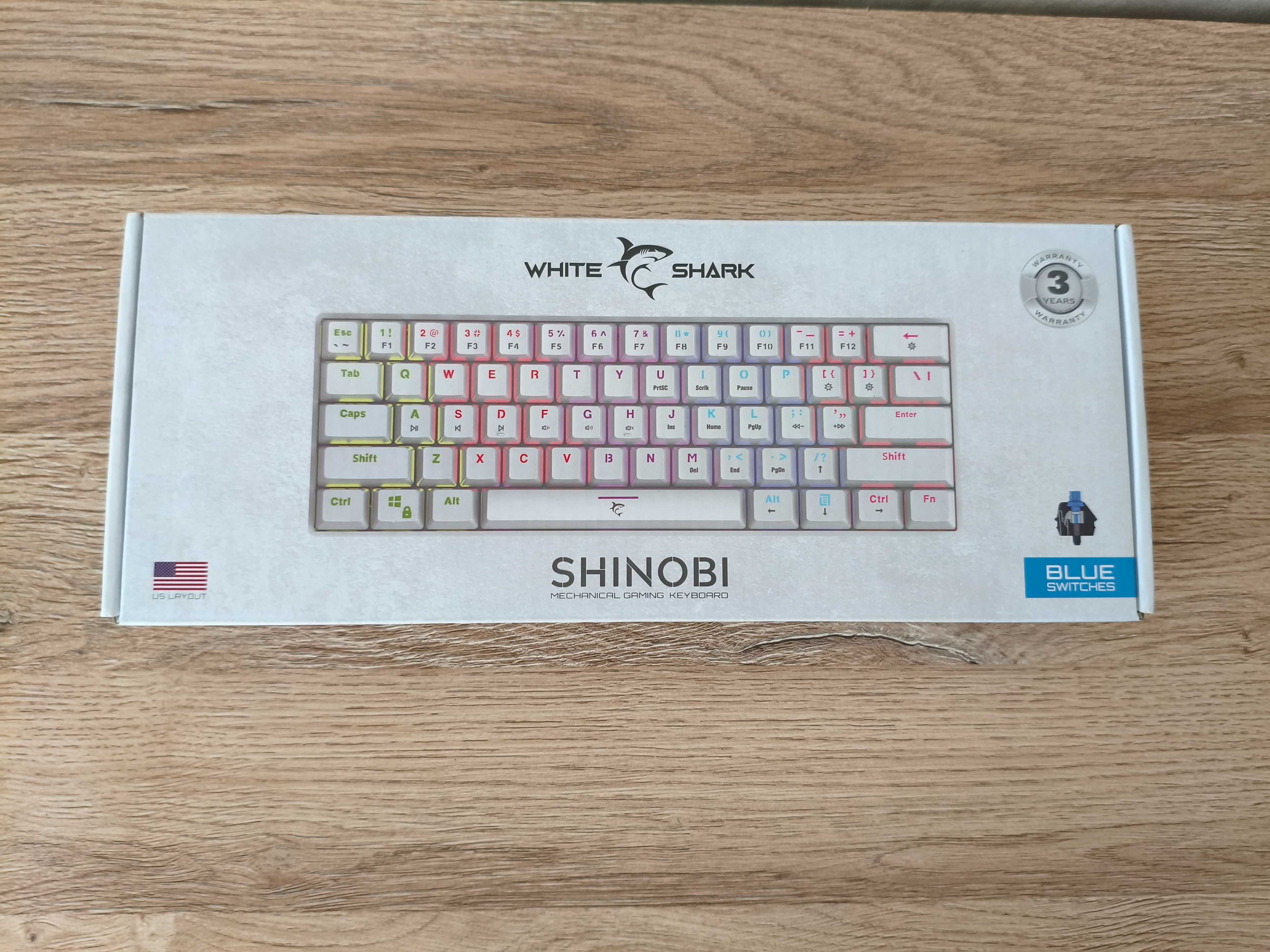Klawiatura WhiteShark SHINOBI Blue Switch IDEALNA