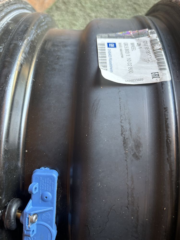 4x100 OPEL CORSA ADAM 6Jx15 IS39 felgi stalowe STRUKTURALNE czujniki