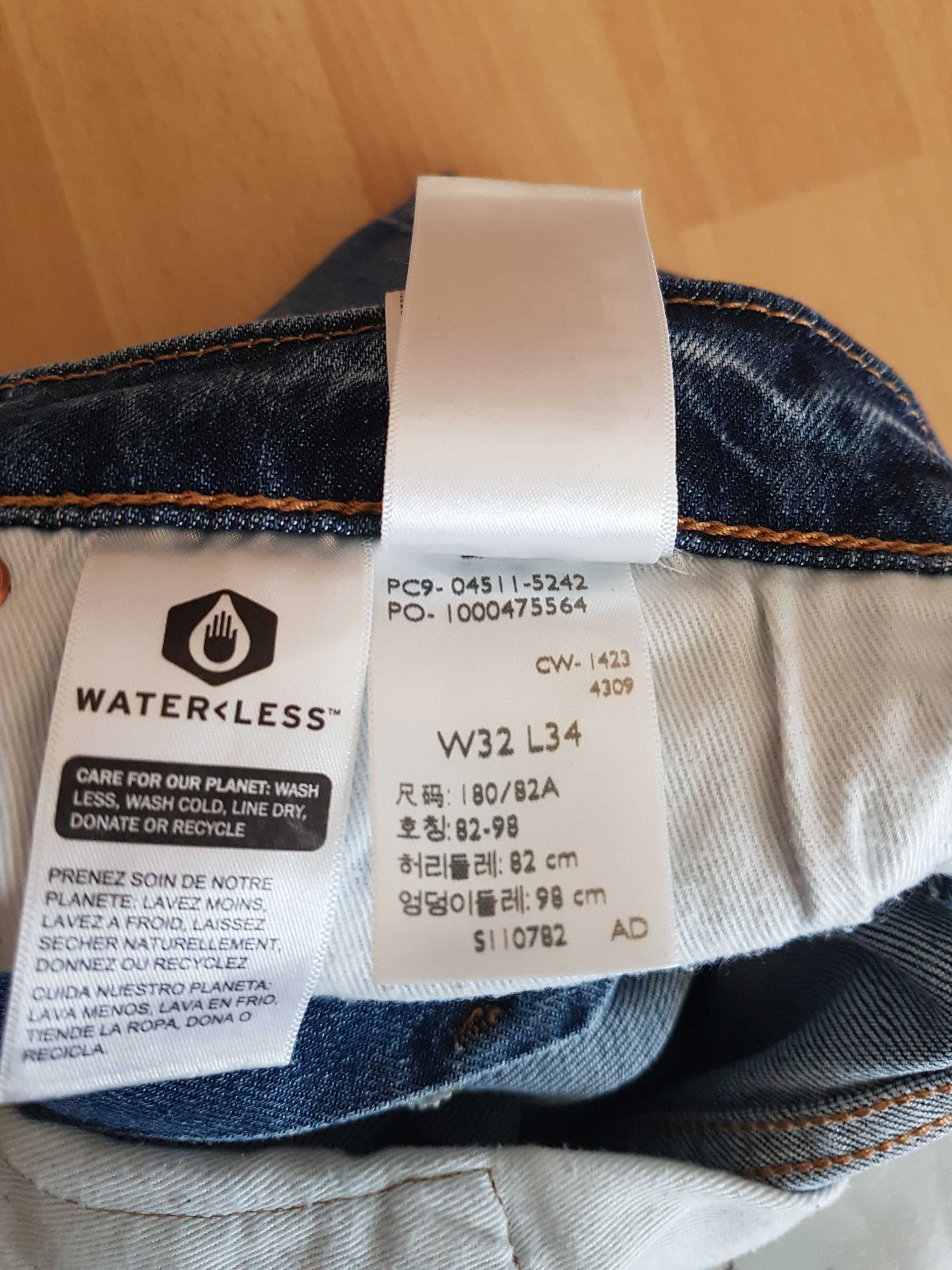Levis 511 Premium W32 L34 spodnie dżinsy jeansy Straight Slim 32/34