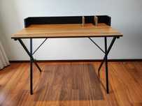 Secretária moderna – madeira e metal – 100x50x84cm