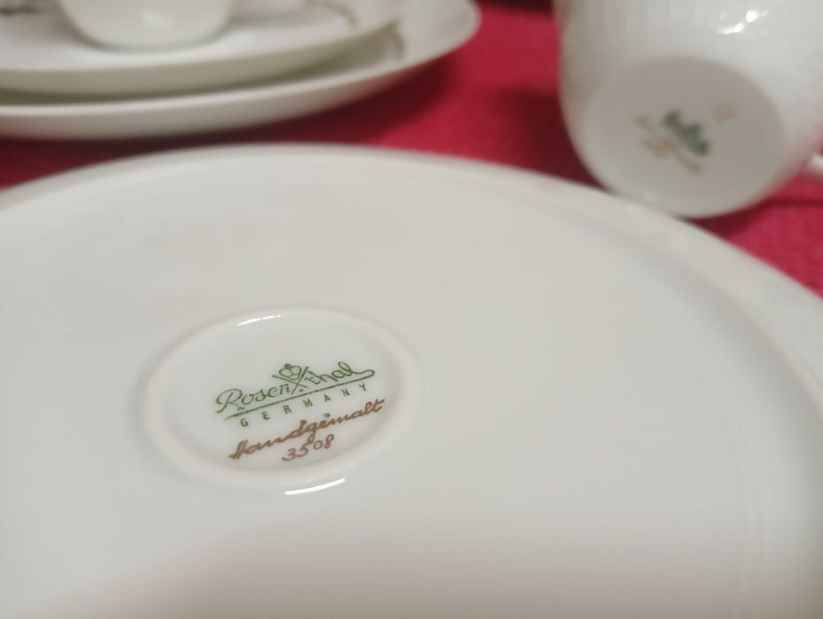 Rosenthal, komplet porcelany malowany ręcznie, 8 osób