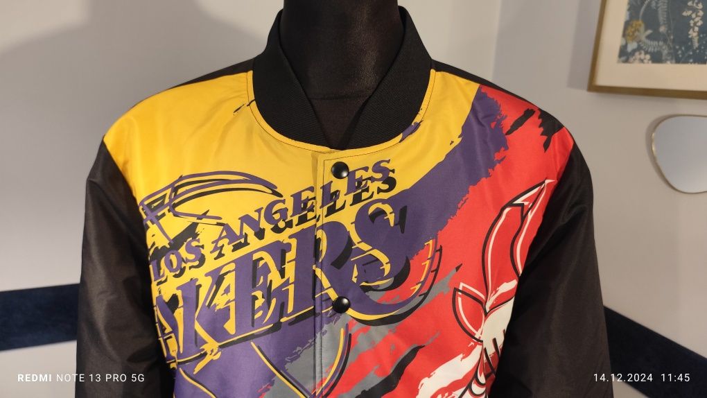 Kurtka NBA Bomber Jacket Lakers Bulls Heat Nets Bomberka bejsbolówka