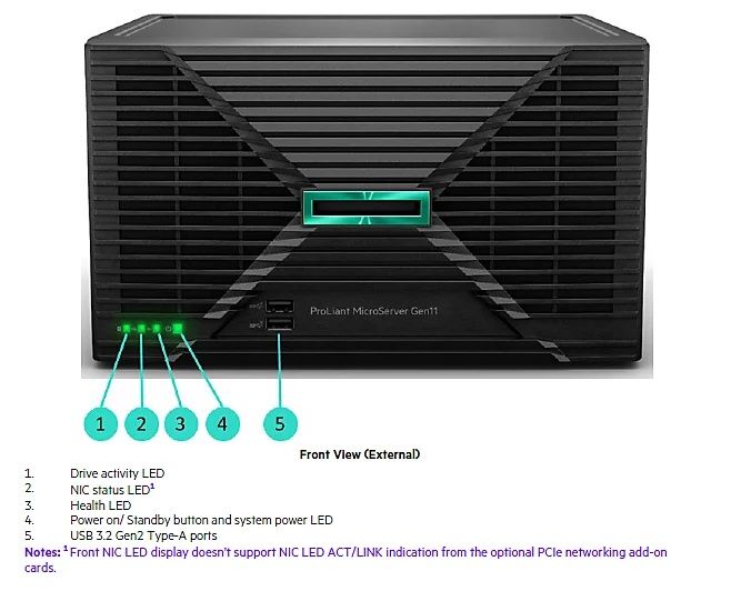 HPE ProLiant MicroServer Gen11 E-2414 2.6GHz 16GB RAM DDR5 180W P78521