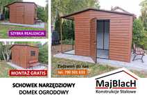 Garaże Blaszane |Wiatka Ogrodowa|Schowek na Narzędzia | - Maj-Blach