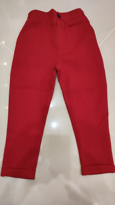 Spodnie Chłopięce Eleganckie Czerwone