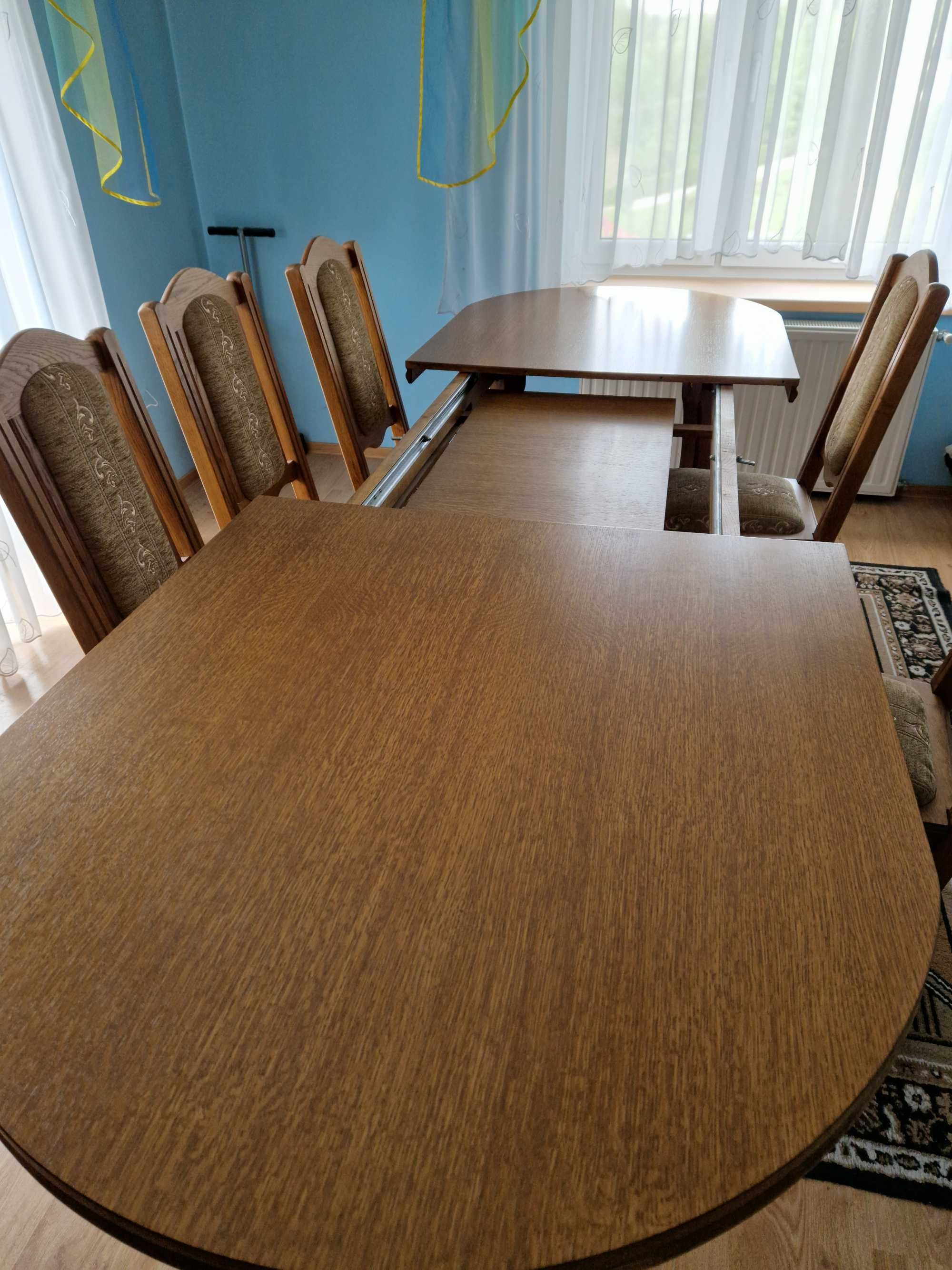 Stół dębowy krzesła