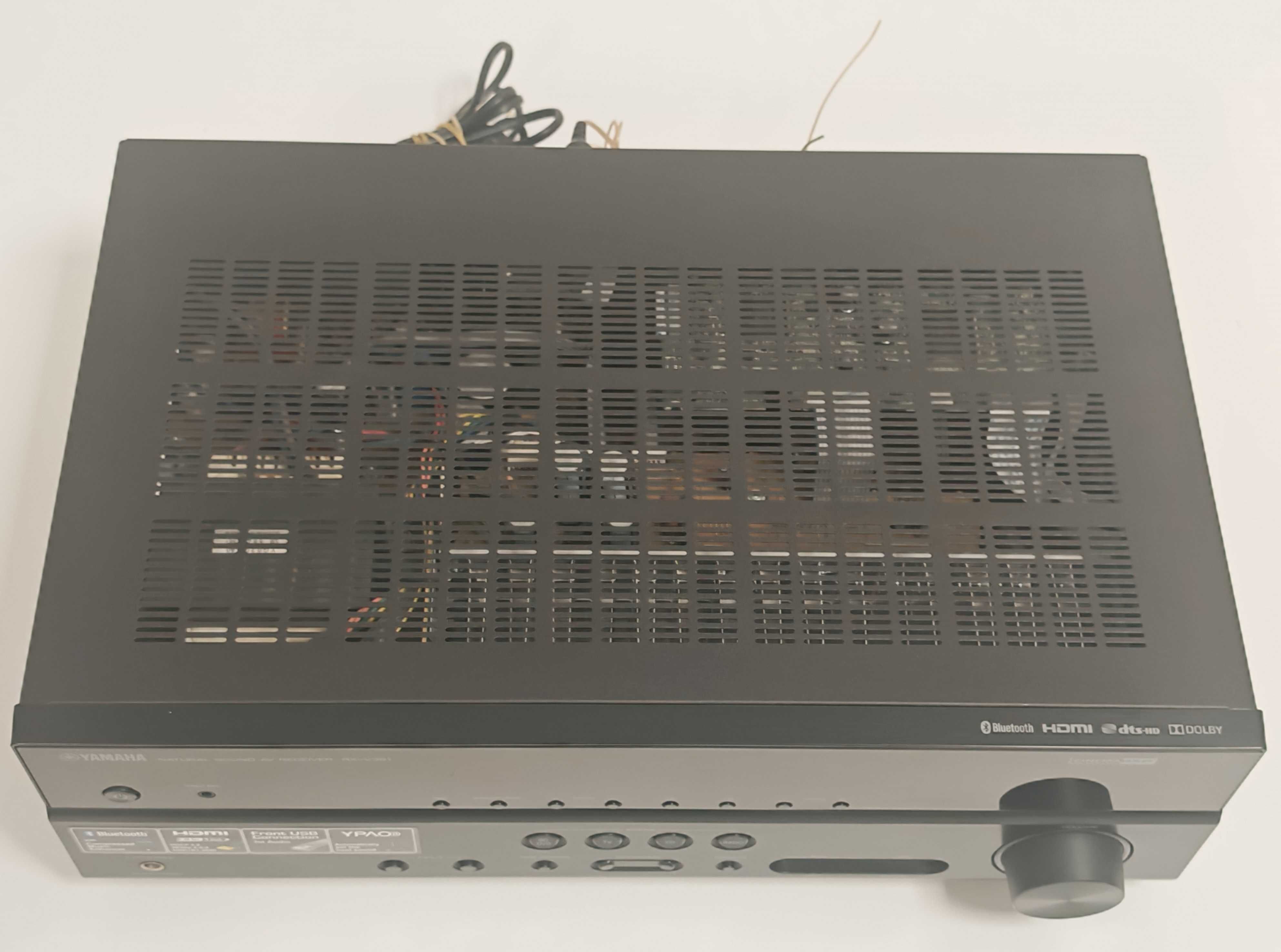 Amplituner Yamaha RX-V381 Czarny + pilot Bluetooth 5x 100W Zadbany