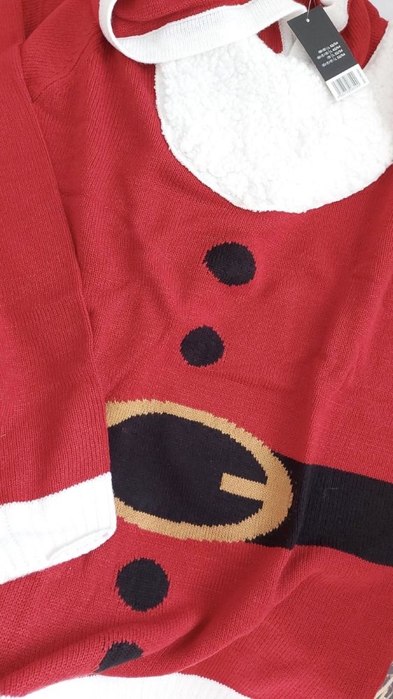 Новогодний мужской свитер. Санта Клаус. Снеговик. «Livergy». L