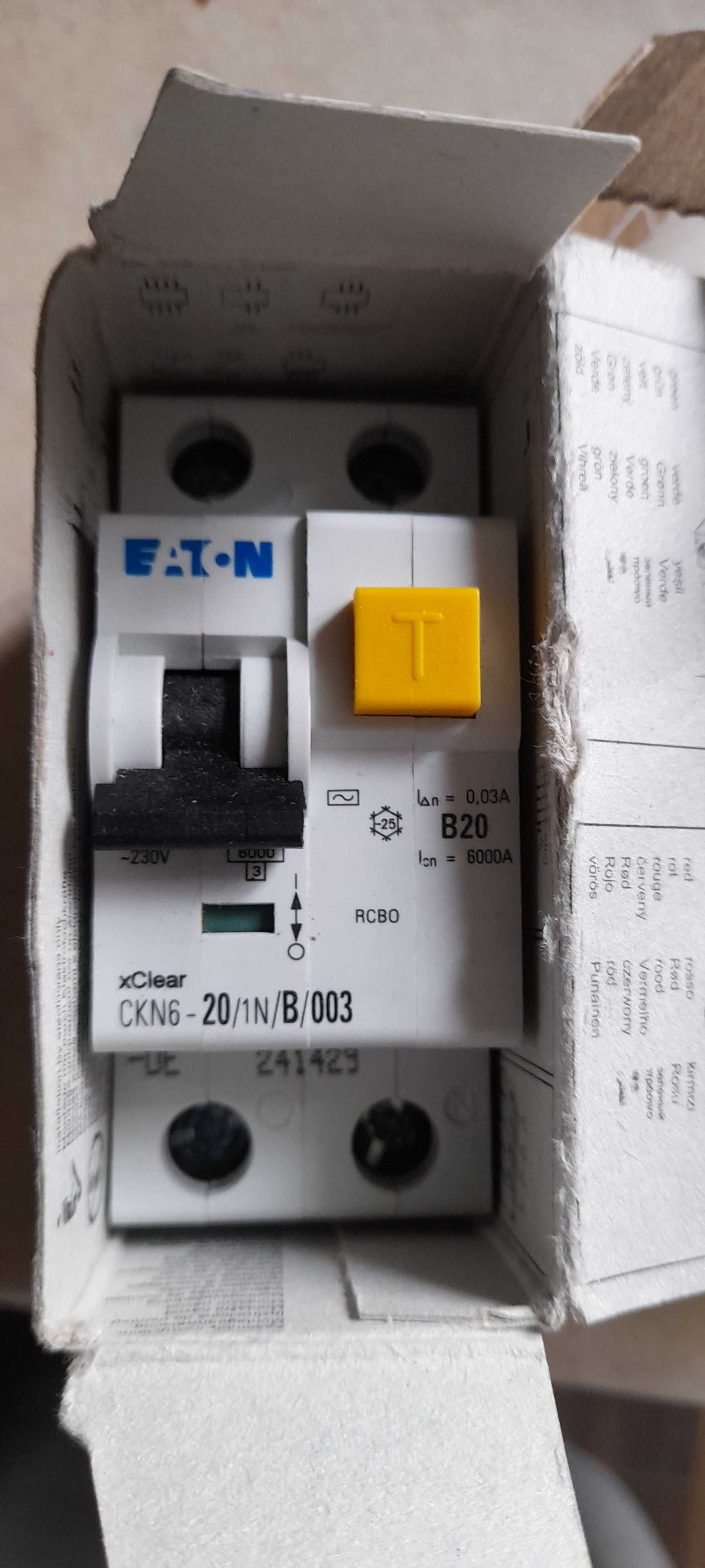 Wyłącznik różnicowoprądowy RCD Eaton 230V 20A