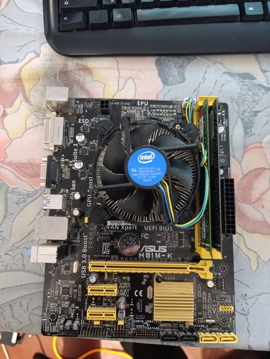 Продам комплект asus h81m-k, i5 4670, 16gb ddr3