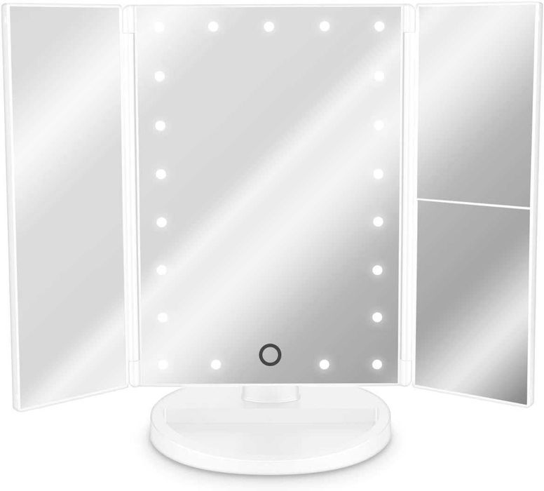 Lustro lusterko do makijażu z podświetleniem LED powiększenie 2x 3x