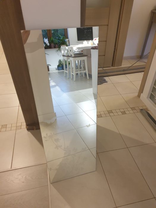 Lustro ze wzorem kwiatowym 38 cm x 110 cm