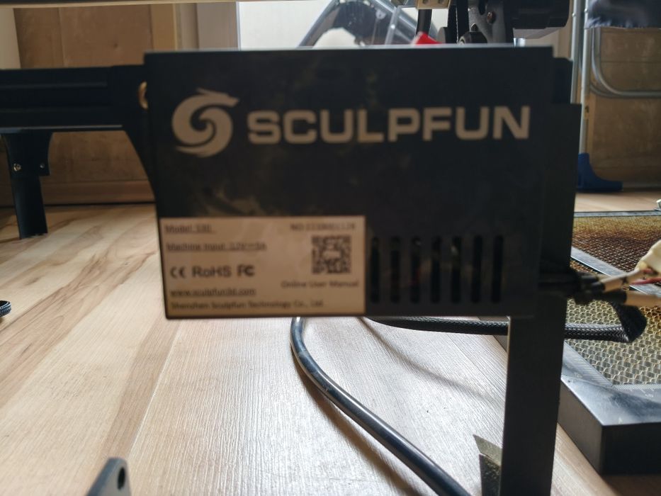 Sculpfun S30 + Air Assist + Roller + osłona DODATKI