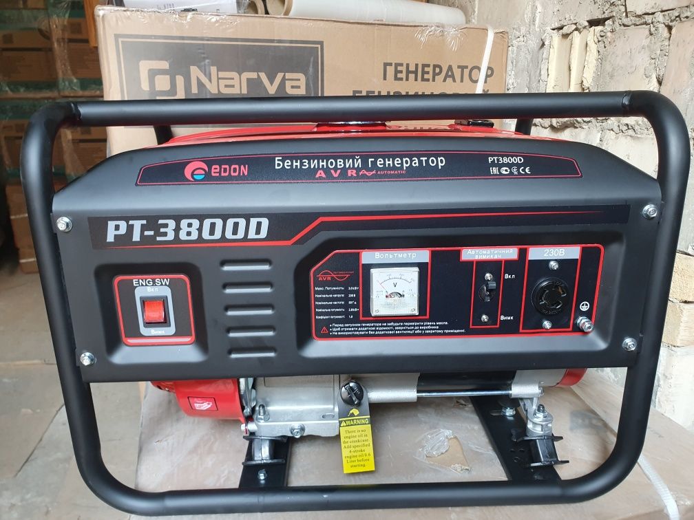 Бензиновий генератор EDON PT3800D медь !