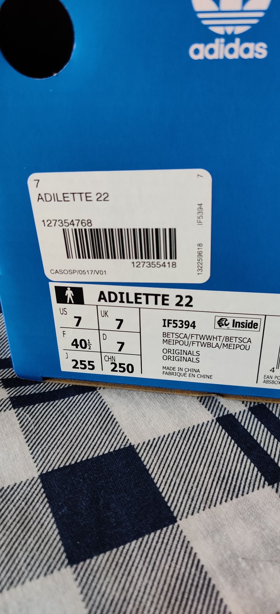 Adidas Slides Adilette 22 Deep red 40.5