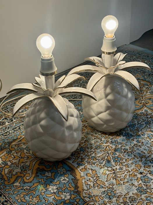 Para Designerskich Lamp Pineapple Włochy lata 1970te