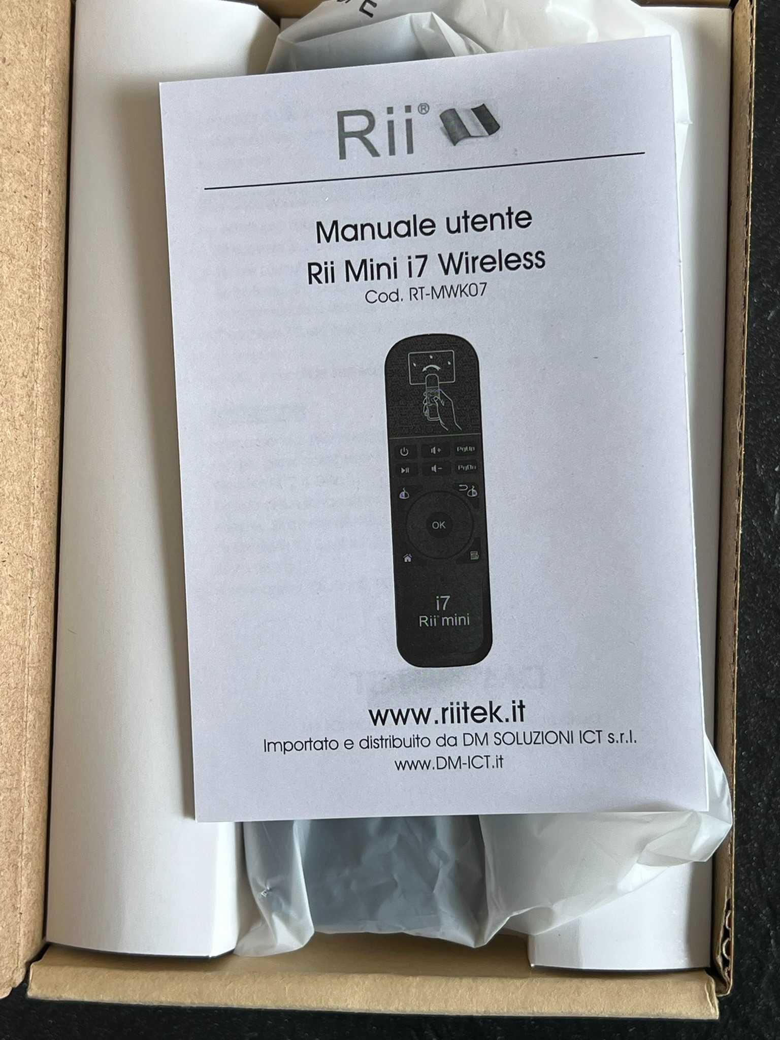 Rii Mini i7 bezprzewodowy pilot z myszką żyroskopową SmartTV konsol PC