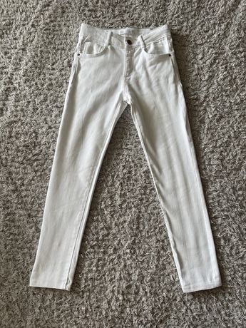 Spodnie białe ZARA r. 134
