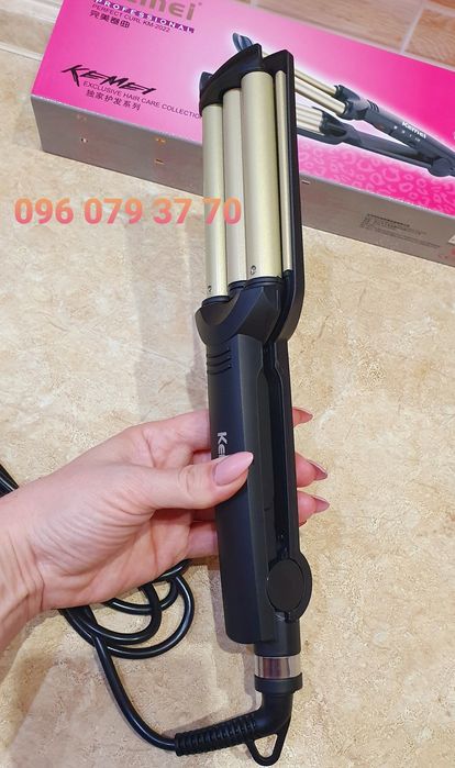 Тройная плойка волна Kemei KM-2022