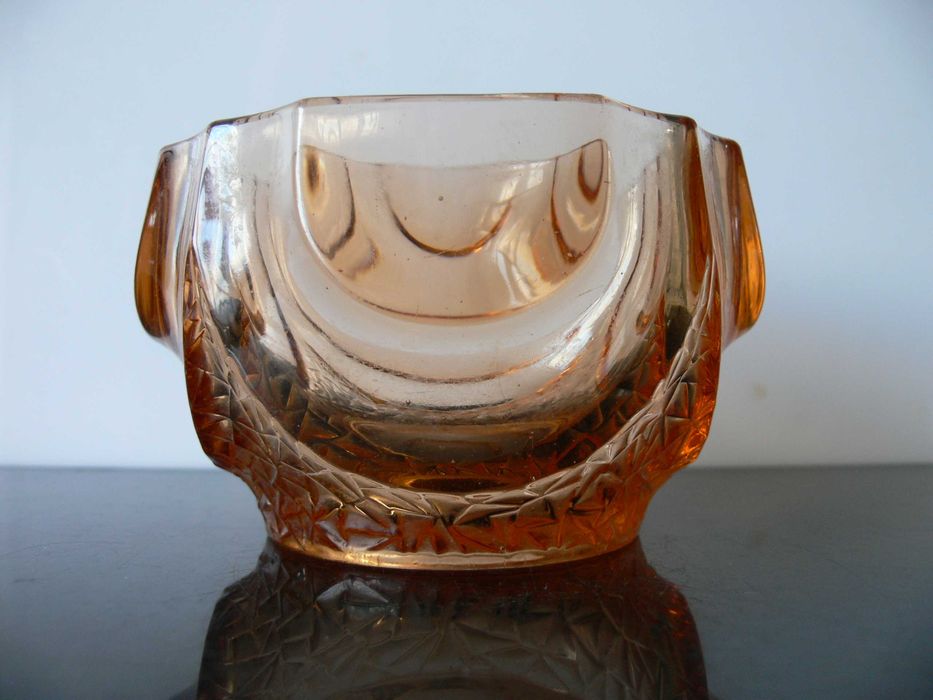 Huta Hortensja katalog 492 bomboniera dół 1936r. szkło łososiowe