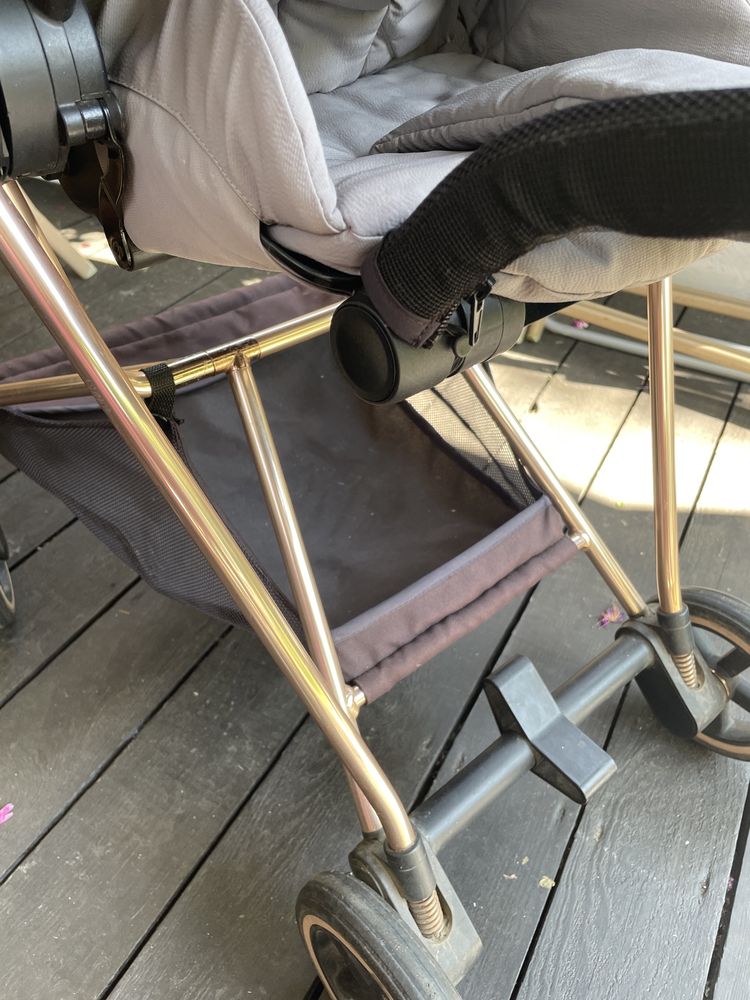 Cybex mios szary zlota rama