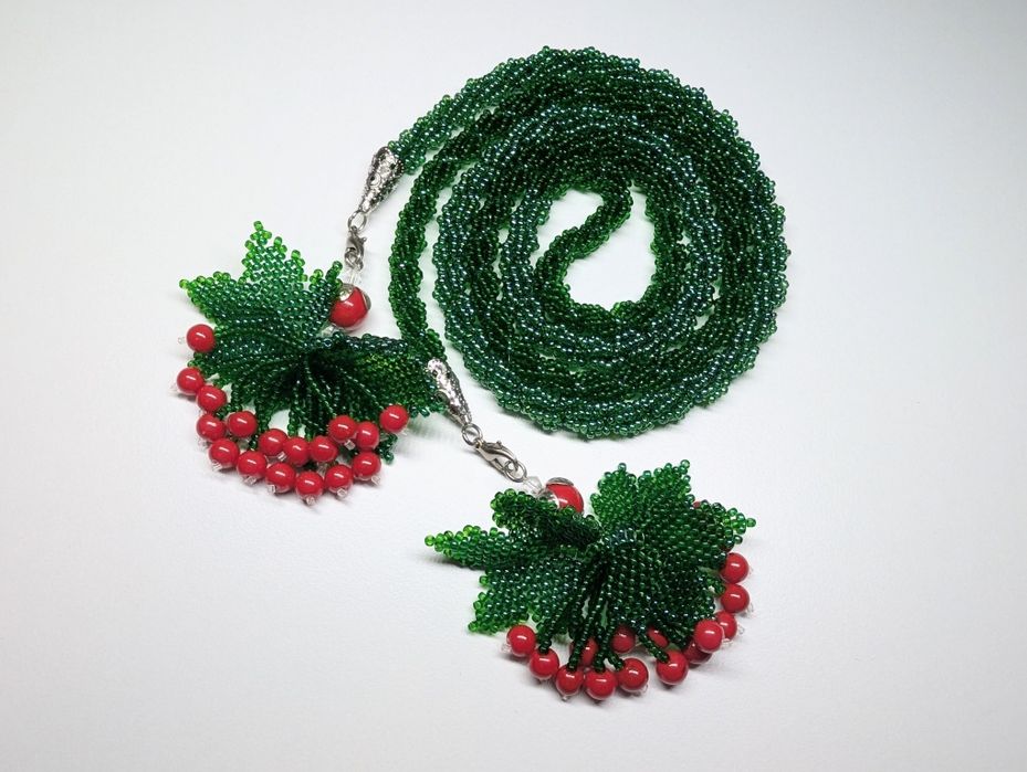 Ларіат з бісеру "Калина"