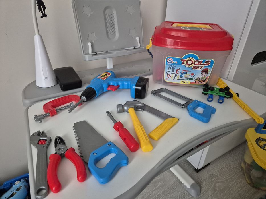 Пожежна машина. Машинки. Набір іграшок. Інструменти. Мотоцикл.