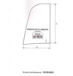 szyba JCB JS 115, 130, 131, 145 - drzwi przesuwana B 34