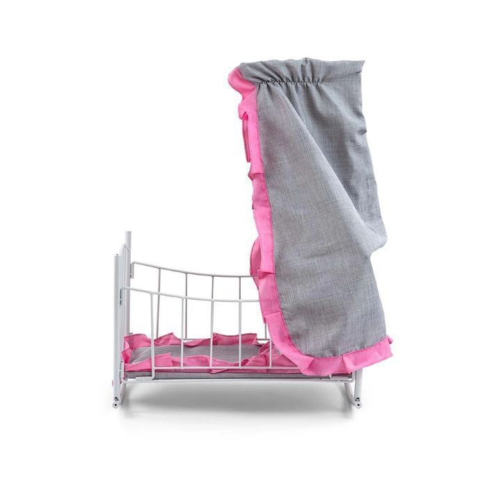 Łóżeczko dla Lalek Lily z Baldachimem Prestige Pink Milly Mally