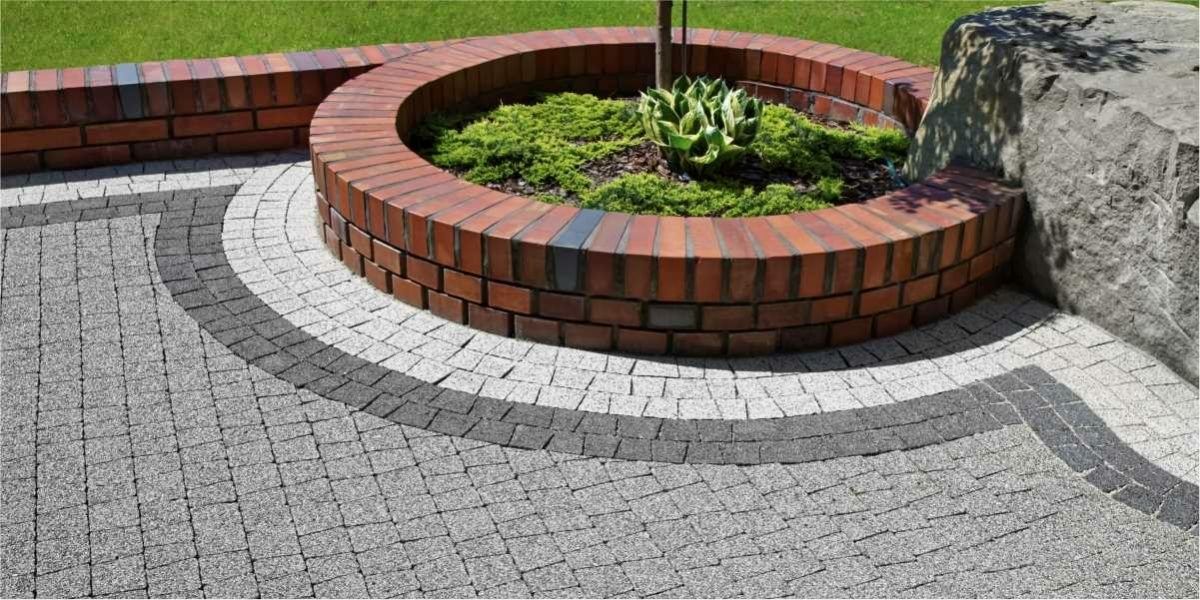 Kostka Fantazja 6 cm Szara callisto nero płukana betonowa bruk piccola