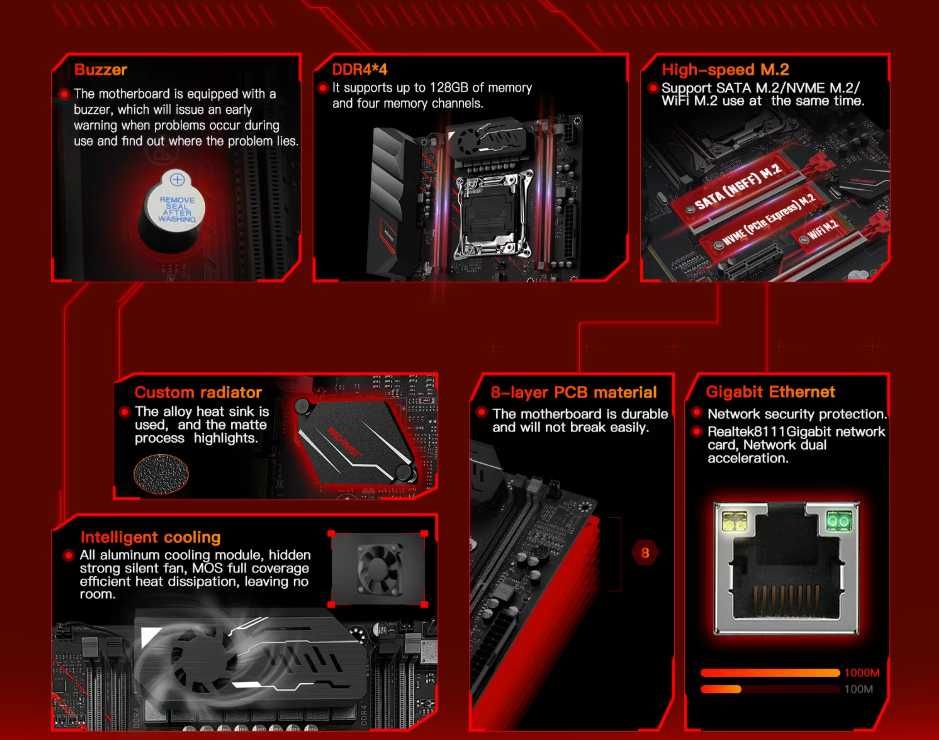 MACHINIST X99 MR9A PRO MAX . 16gb ddr4 2400 + wi-fi