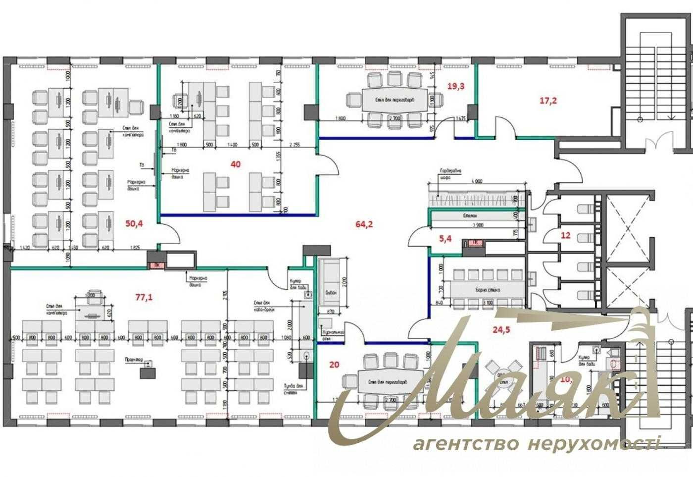 Аренда офиса с ремонтом 350м2, ул.Борщаговская, Шулявка