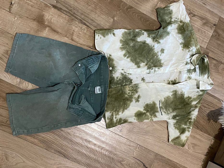Рубашка та шорти дитячі Zara зріст 135