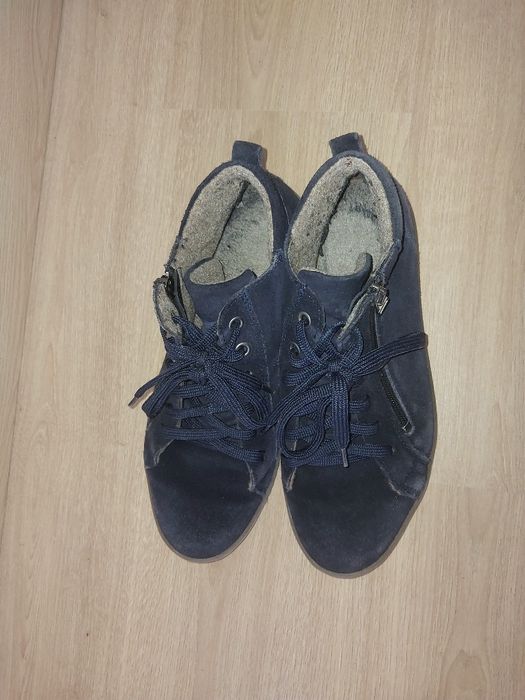 Botins Casuais de Inverno USADOS - Camurça, Fecho Lateral (Tam. 39)